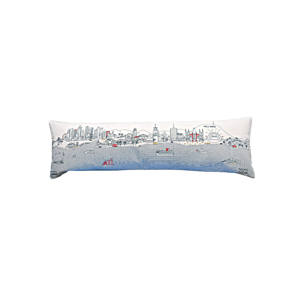 Los Angeles Embroidered Skyline Pillow Beyond Cushions