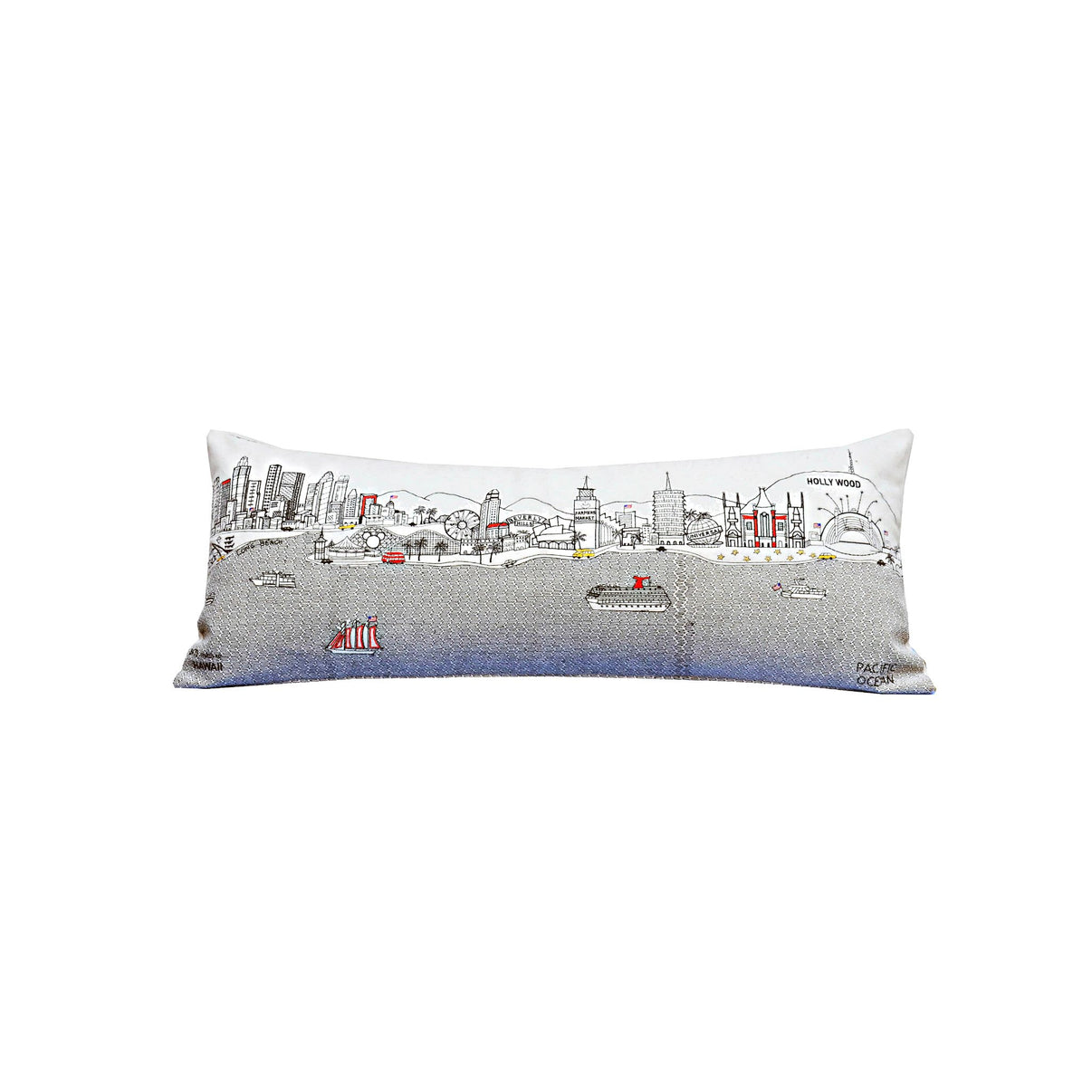 Los Angeles Embroidered Skyline Pillow – Beyond Cushions