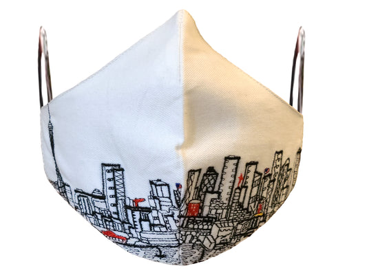 SEATTLE EMBROIDERED SKYLINE FACE MASK