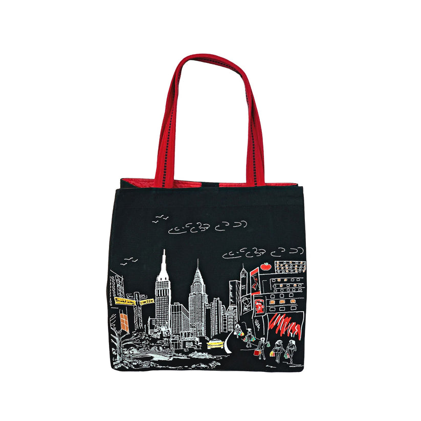 Embroidered City Artistry Collection Tote Bag New York City Beyond