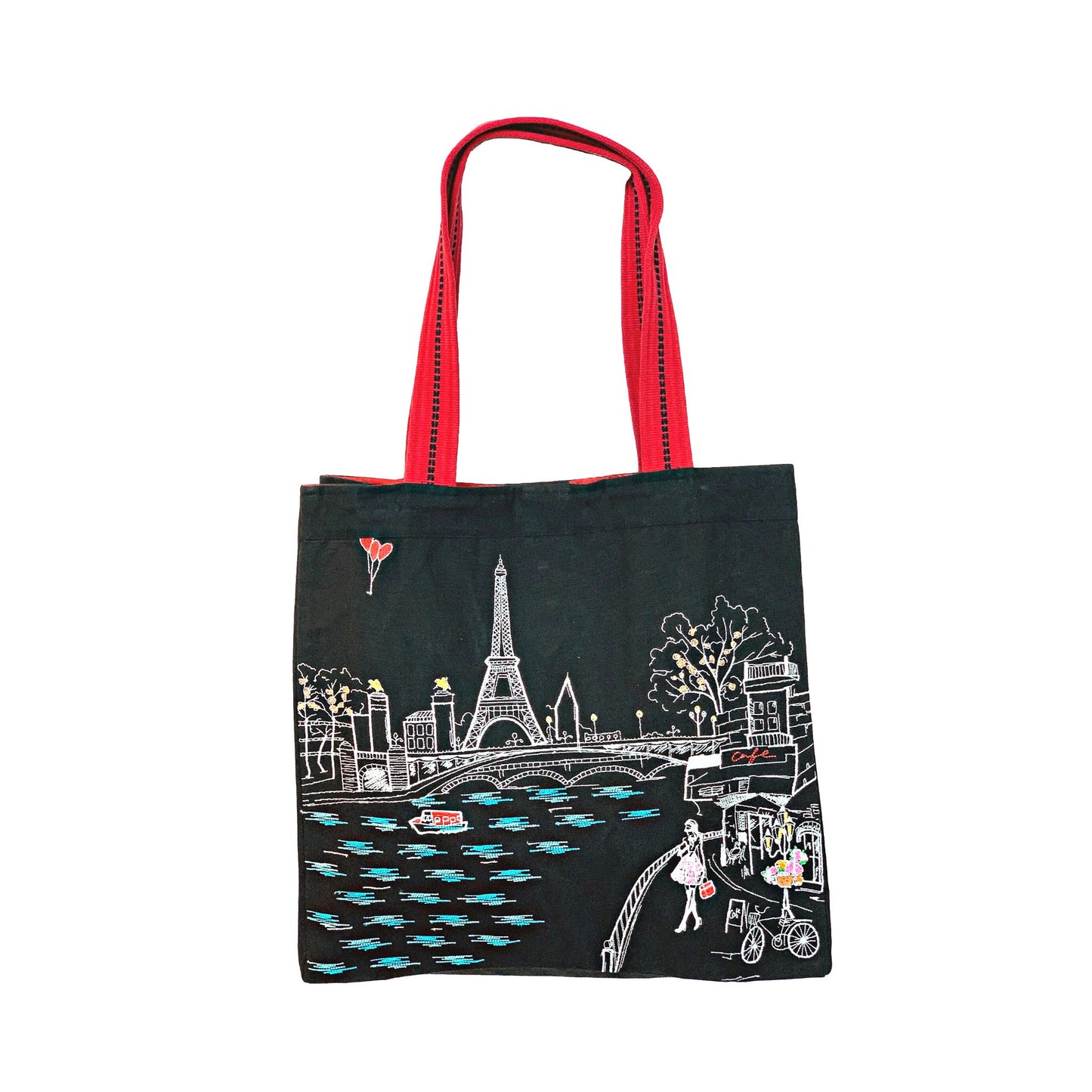 Embroidered City Artistry Collection Tote - Paris