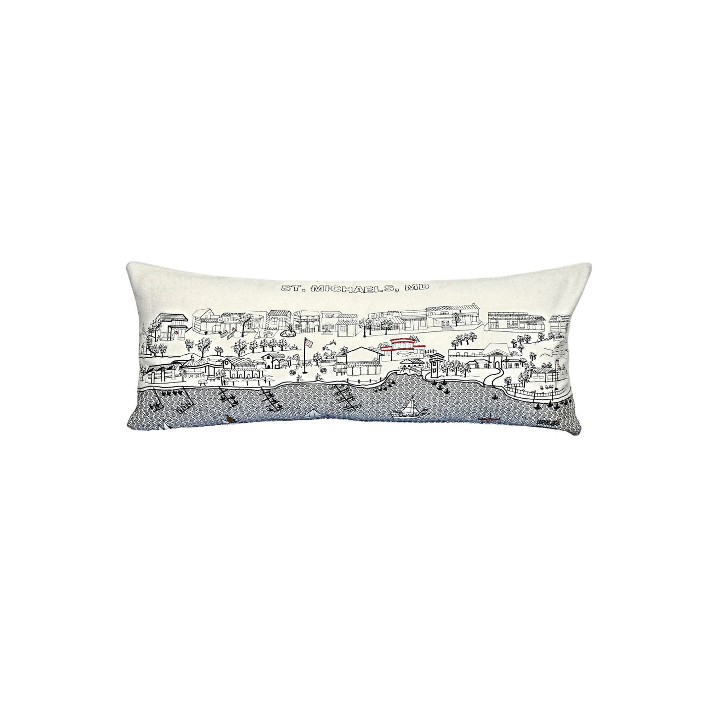 St. Michaels, Maryland Queen Day Pillow