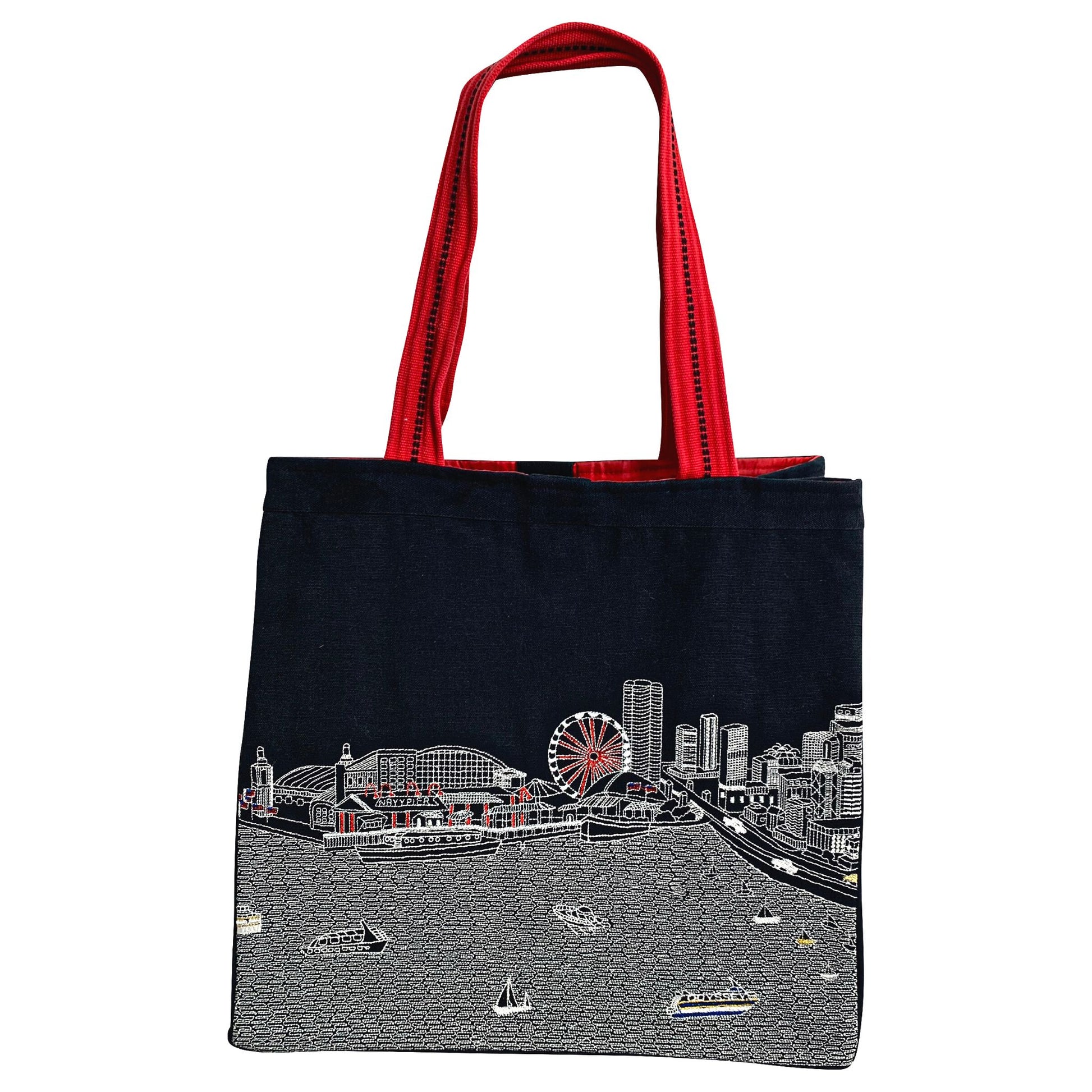 Chicago Tote Bag Night Front