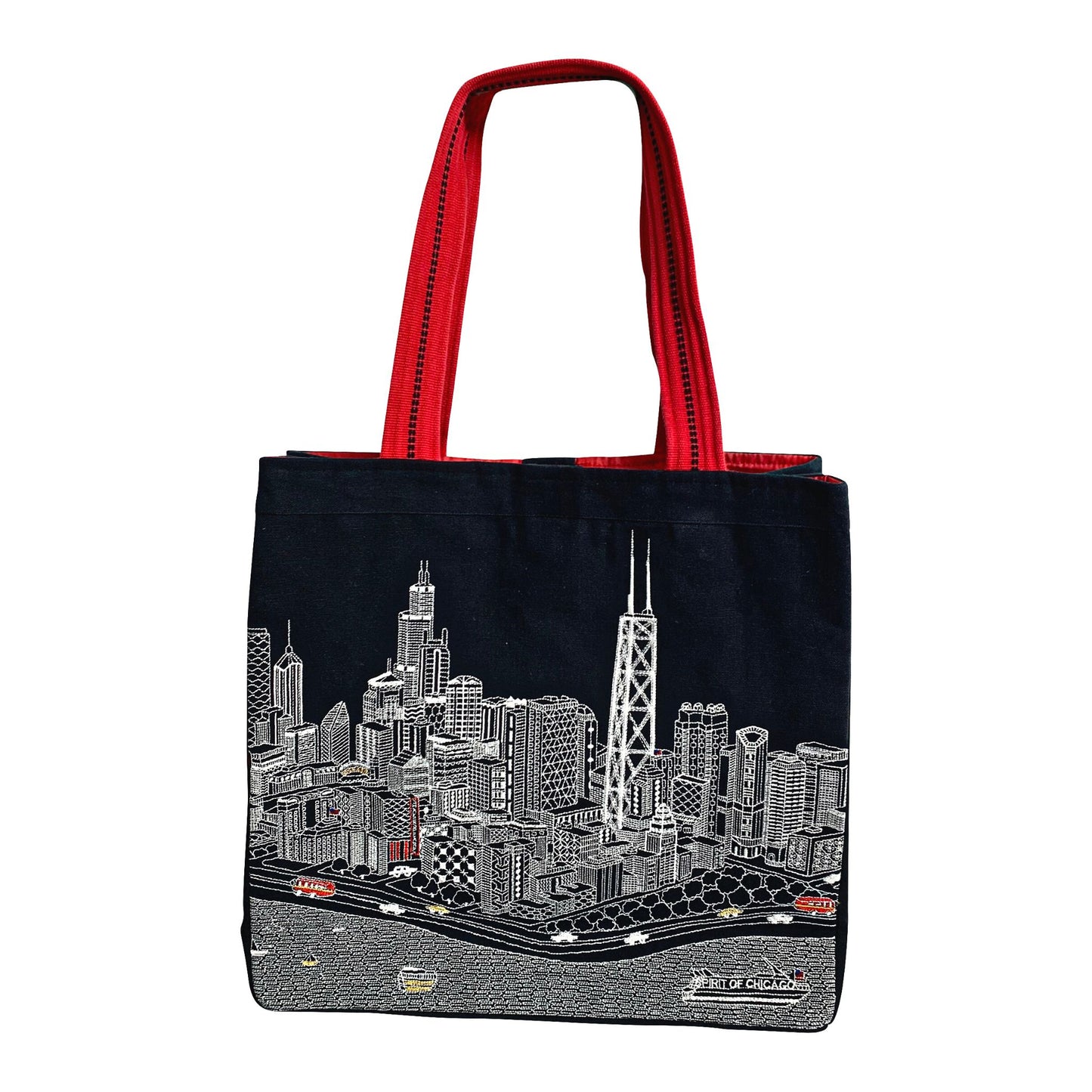 Chicago Tote Bag Night Back
