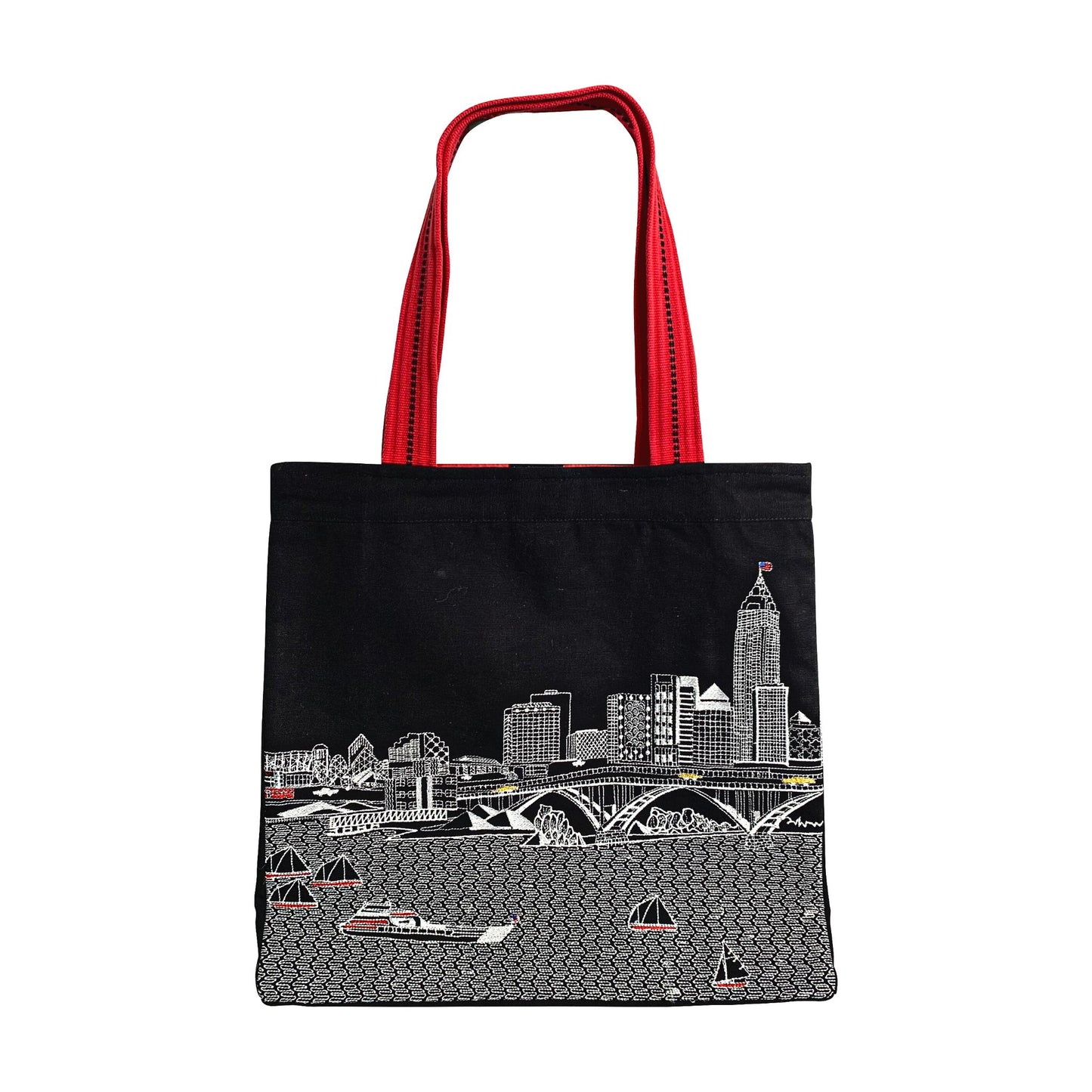 Cleveland, OH Tote Bag Night Front