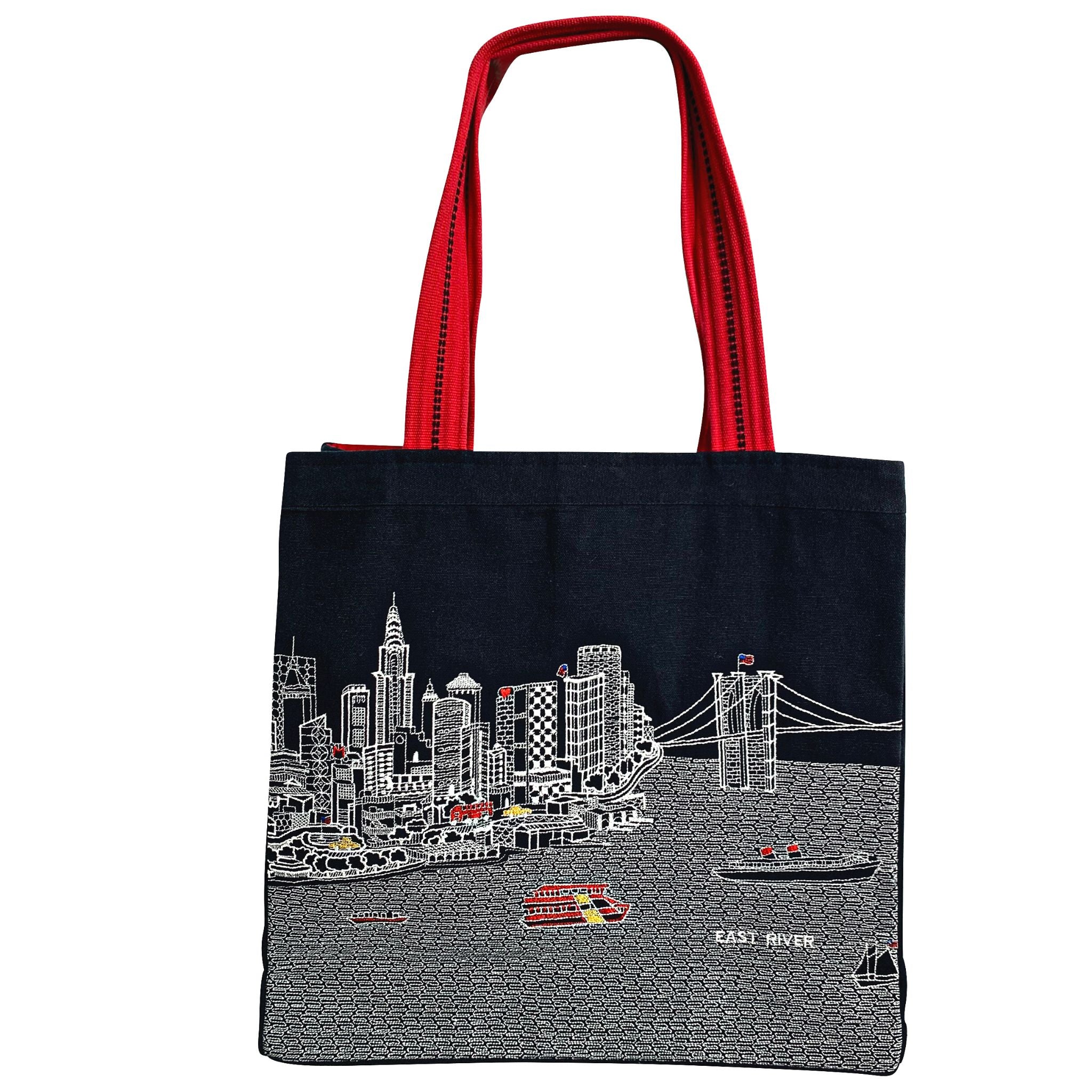 Reversible city tote hotsell with skyline print