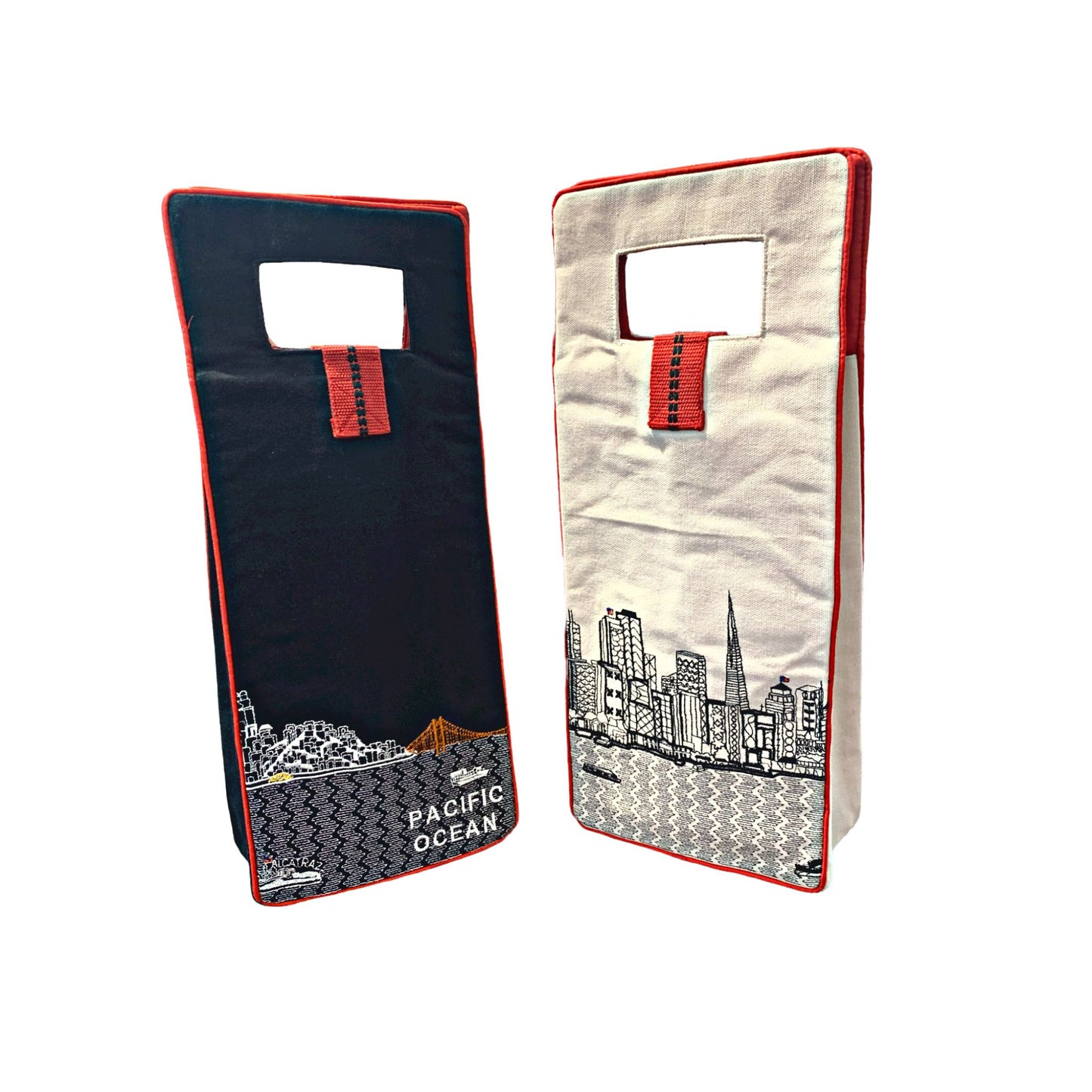 San Francisco Day and Night Wine Bags