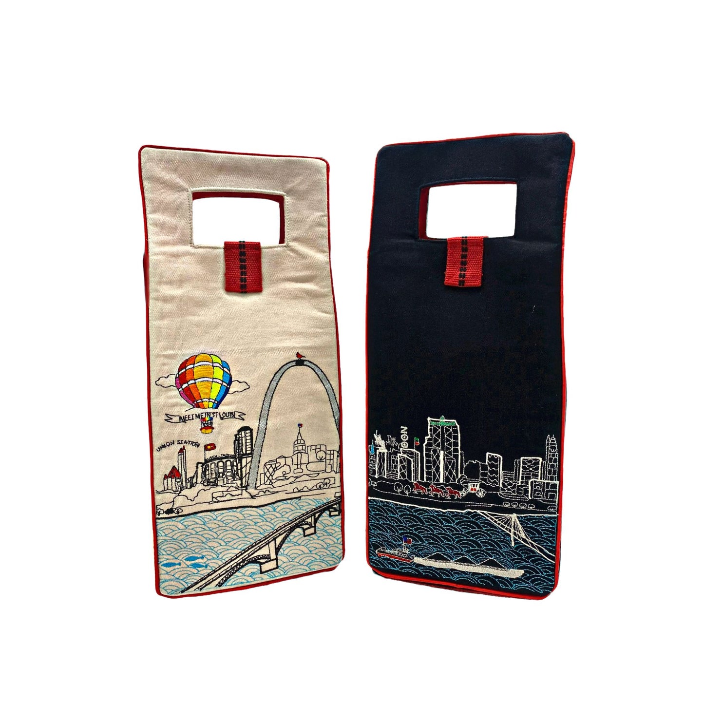 St. Louis Day and Night Wine Bags