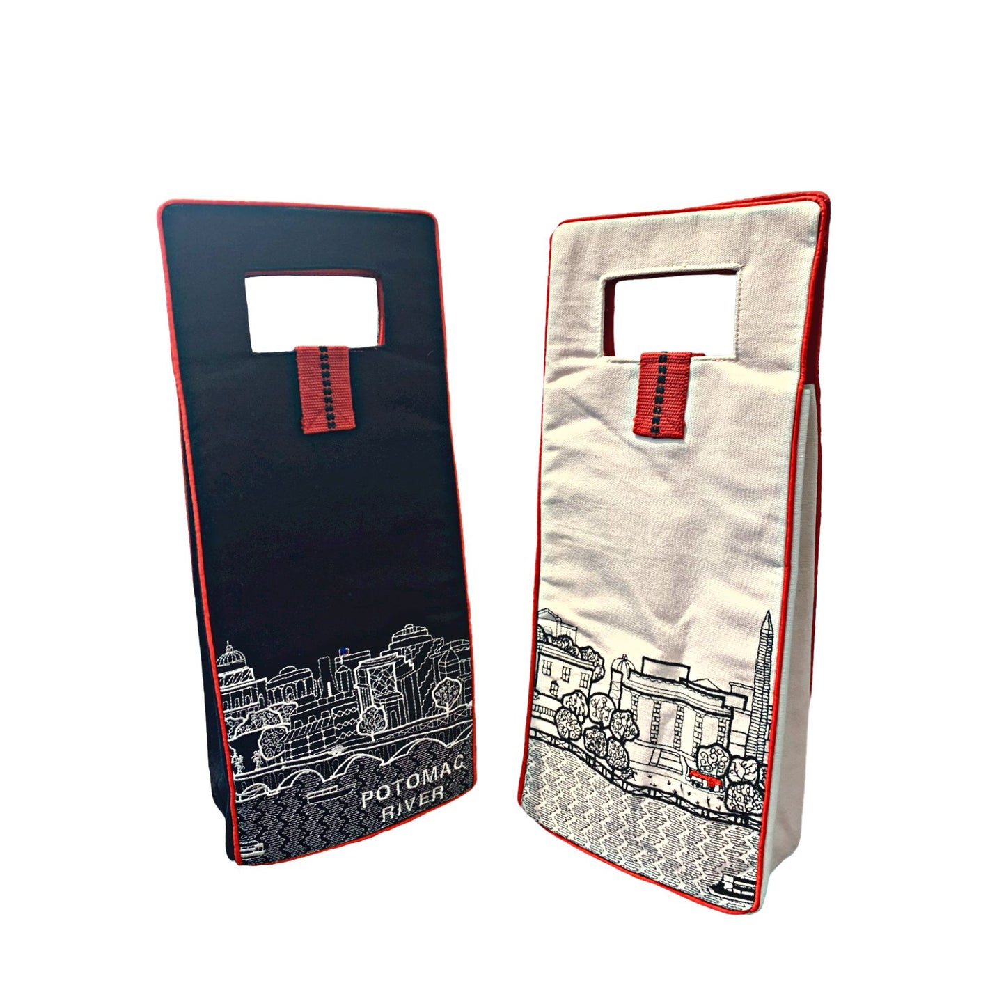 Washington, DC Day and Night Wine Bags